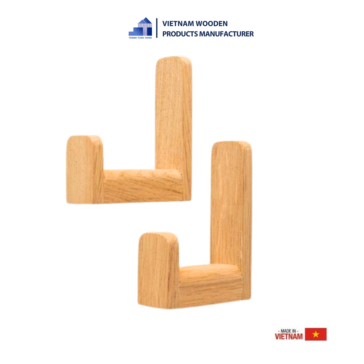 Single wooden knob hanger [WKNOBH02]