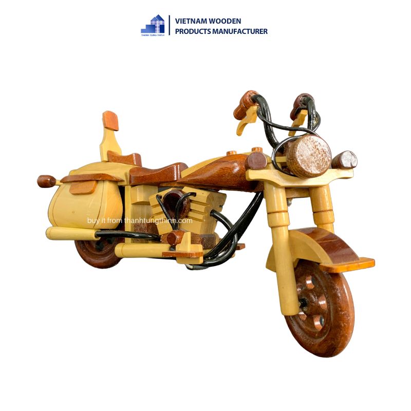 Wooden Motorbike For Home Decor